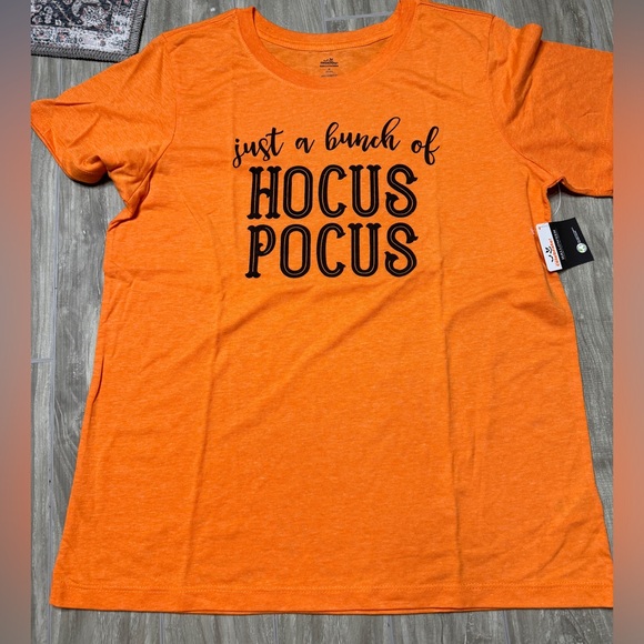 Celebrate It Tops - It’s just a bunch of hocus pocus orange black Halloween graphic tee